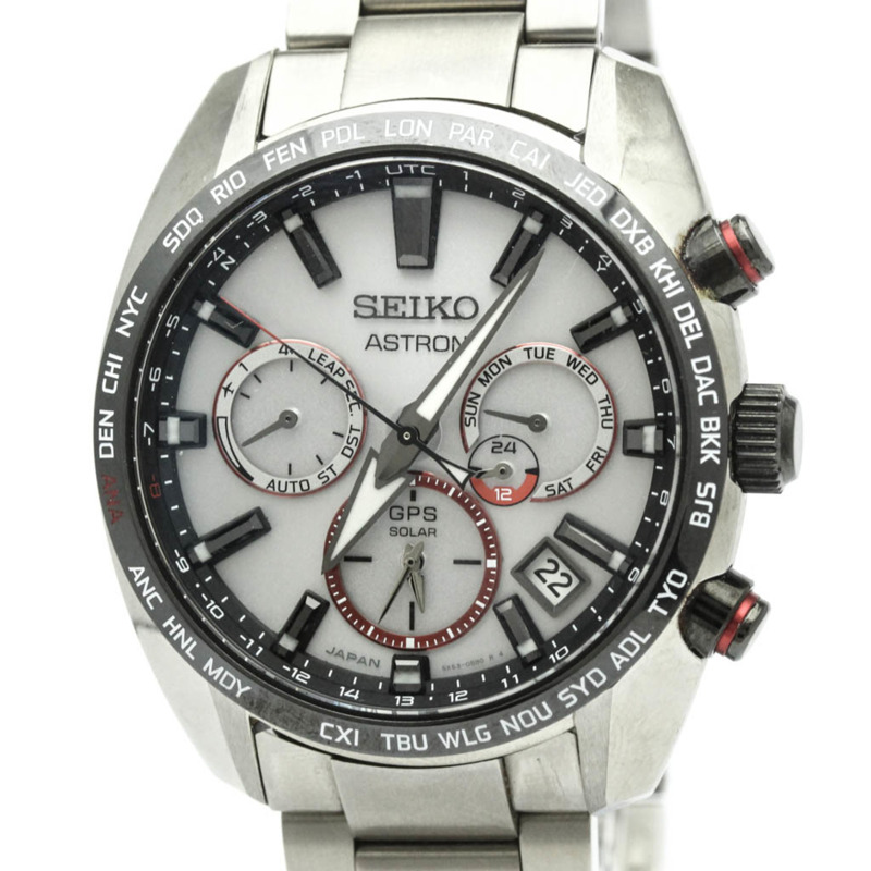 精工 Astron 陶瓷電波太陽能男士手錶 SBXC081(5X53-0BE0)-0