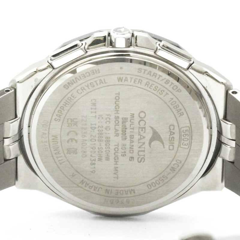 卡西歐 Oceanus Manta 電波太陽能鈦金屬手錶 OCW-S5000MB-1AJF-6