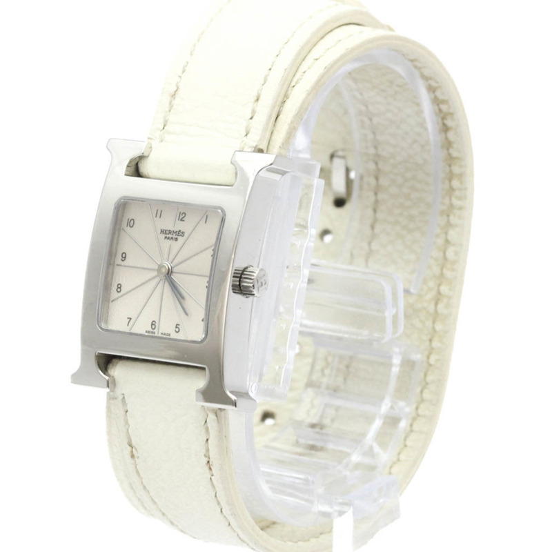 愛馬仕 H 系列雙圈鋼石英女士腕錶 HH1.210 拋光款-1