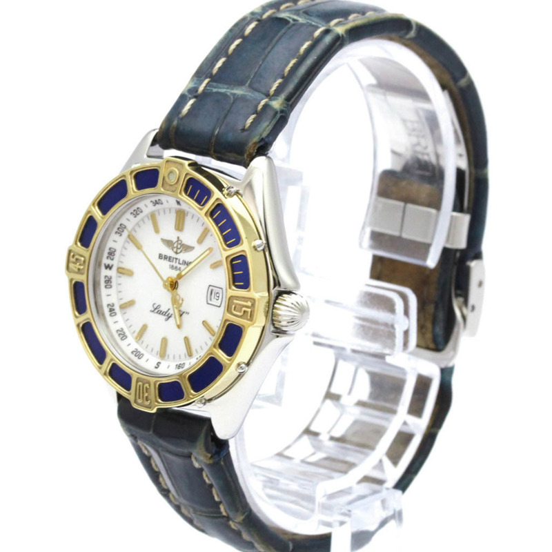 百年靈 Lady J 18K 金鋼石英女士腕錶 D52065 拋光-1