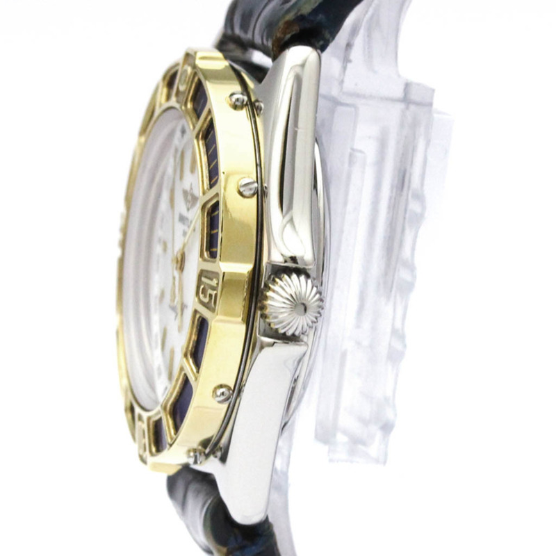 百年靈 Lady J 18K 金鋼石英女士腕錶 D52065 拋光-3