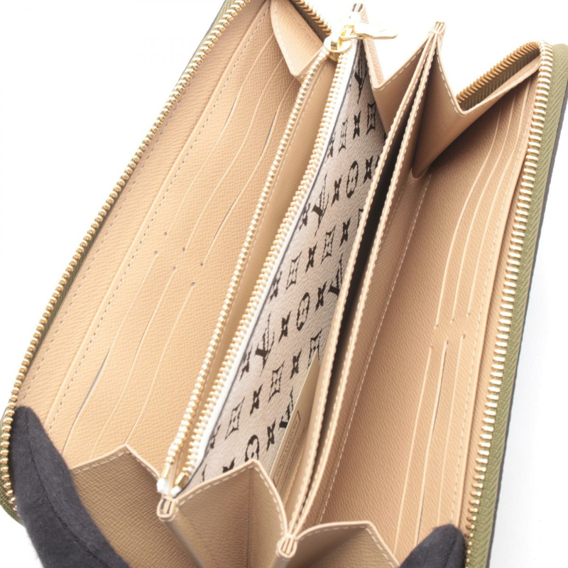 路易威登 Zippy Around 長版皮夾 M67549 Monogram Giant 卡其色 米色 二手 LV-2