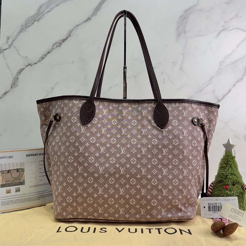 LV Monogram Idylle Neverfull MM托特包-0