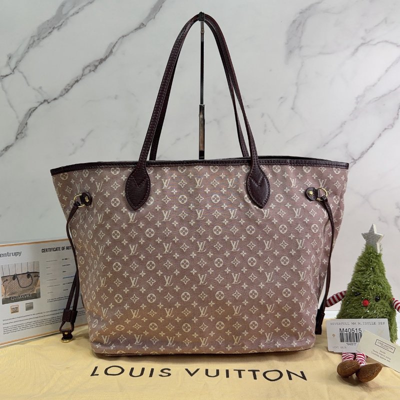 LV Monogram Idylle Neverfull MM托特包-1