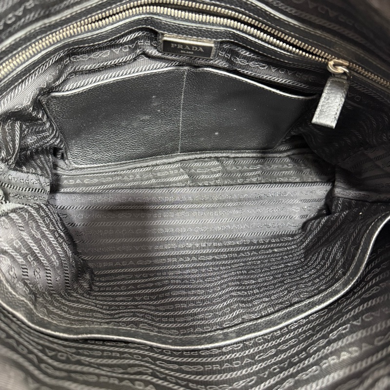 Prada 普拉達 黑色男士公文包,附件:如圖-6