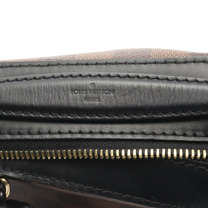 路易威登 Santa Monica 單肩包/手提包,塗層帆布和皮革,Damier 棋盤格紋,女士,棕色/黑色,N40189-5