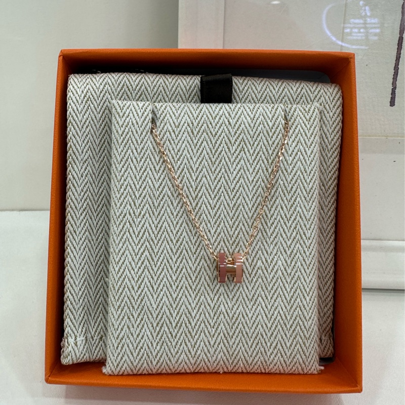 HERMES愛馬仕Pop mini H新款項鍊雙拼色 溫柔又氣質的配色 非常火爆款 25年編碼 全新-2