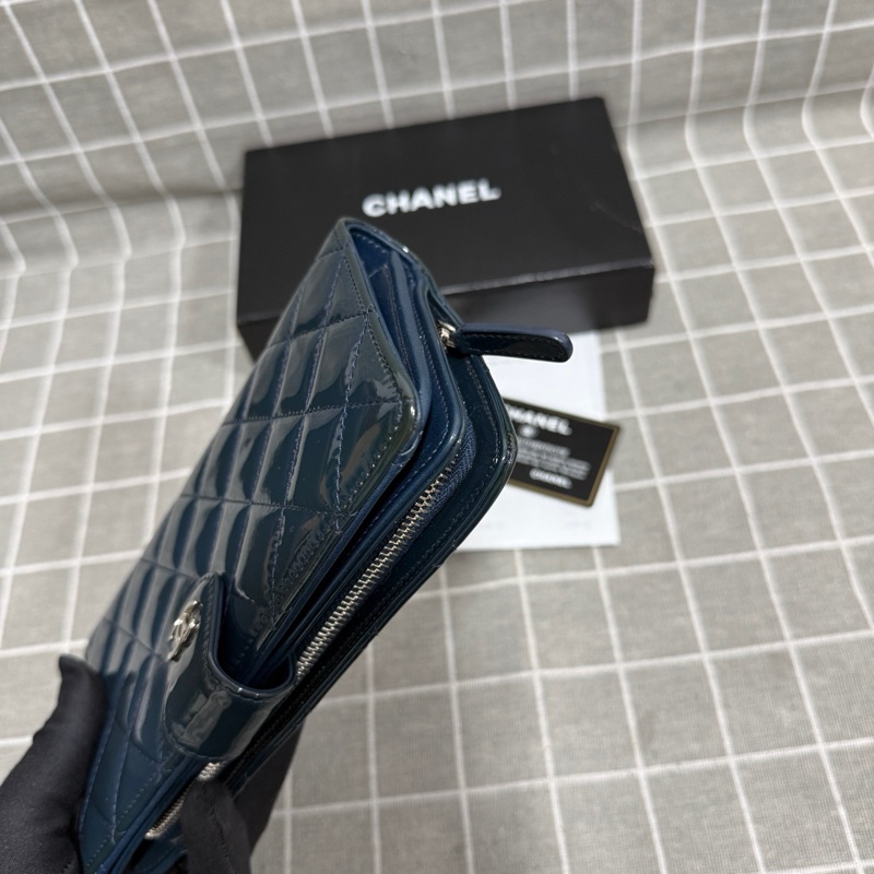 香奈兒 chanel 漆皮錢包 17開 成色OK 包型板正 內里乾淨 底長19-9
