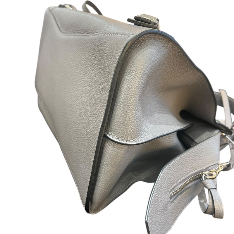 【美收精品】BALENCIAGA灰色大號機車包 5-163-7