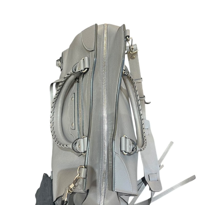 【美收精品】BALENCIAGA灰色大號機車包 5-163-8