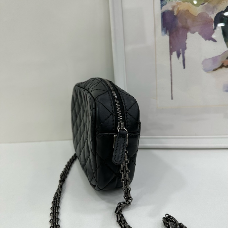 Chanel 香奈兒 2.55 黑銀相機包 25開-3