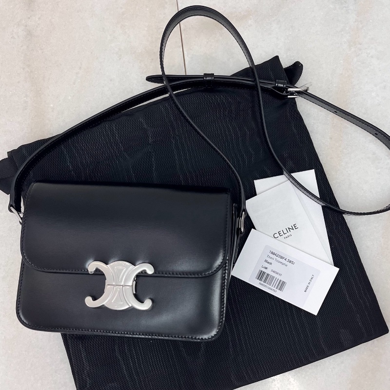 Celine Triomphe ( Black / Silver )-1