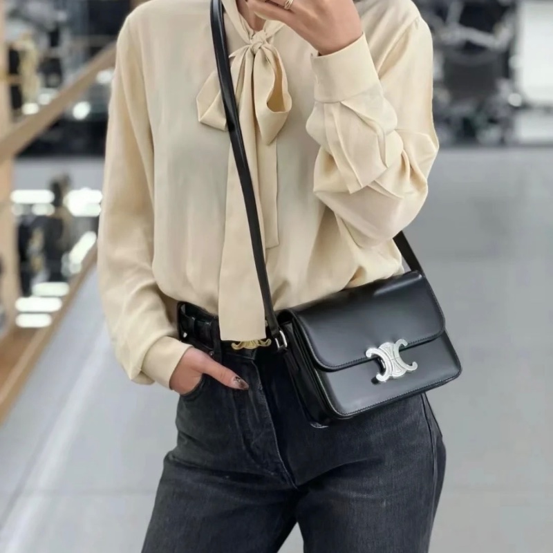 Celine Triomphe ( Black / Silver )-6