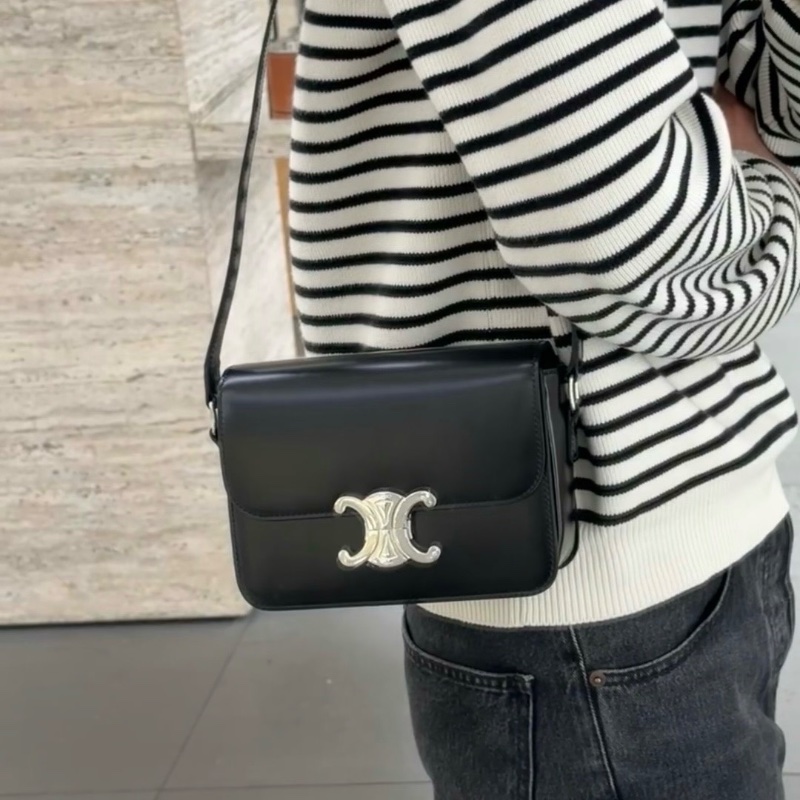 Celine Triomphe ( Black / Silver )-7