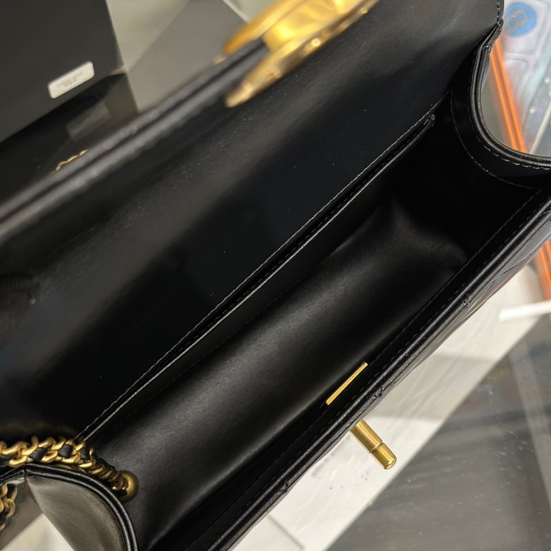 CHANEL 24C雙金球口蓋包 - 中號黑金-6