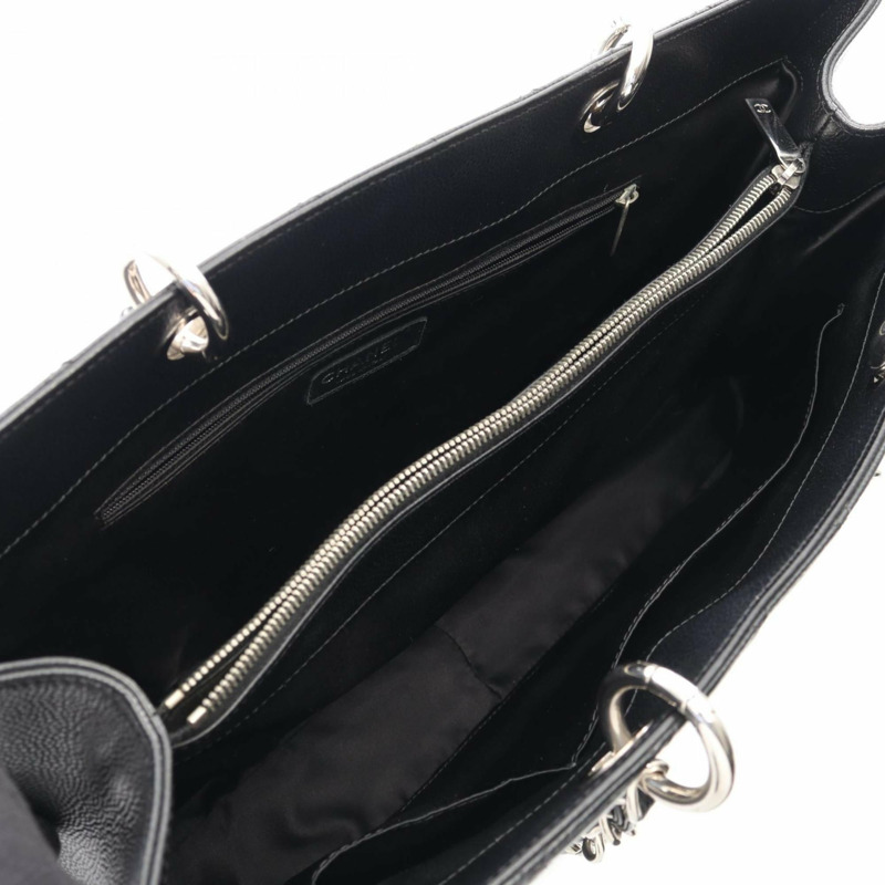 香奈兒 Matelassé Grand Shopping GST XL 手提包,魚子醬紋小牛皮,女士,黑色-2