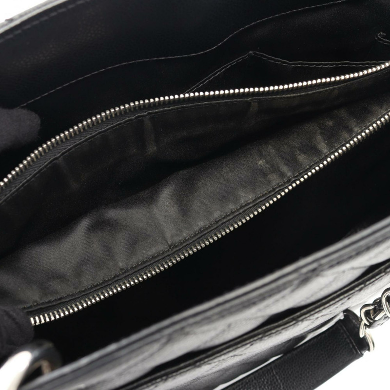 香奈兒 Matelassé Grand Shopping GST XL 手提包,魚子醬紋小牛皮,女士,黑色-5