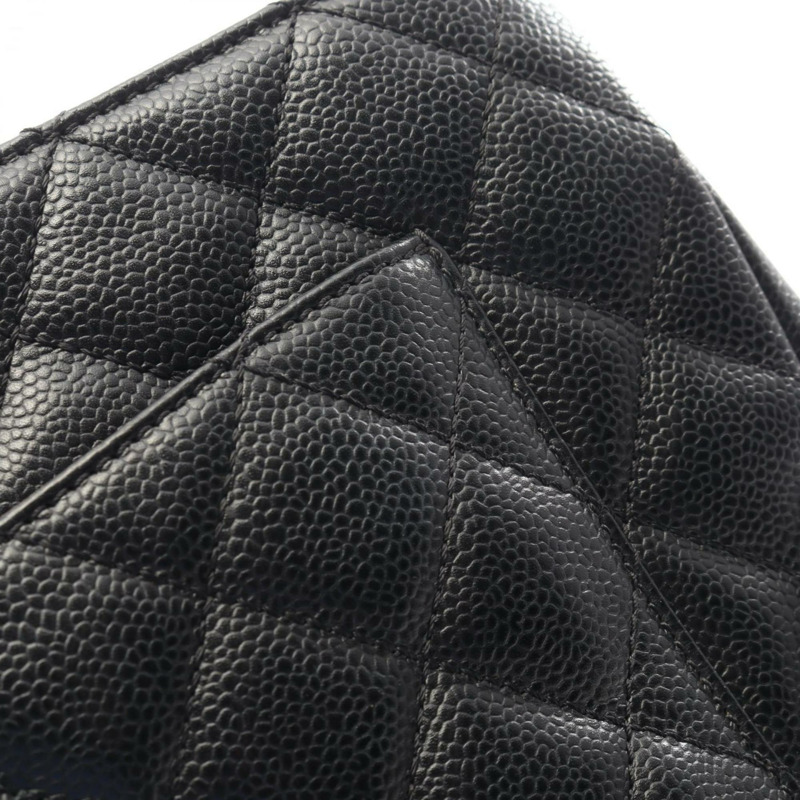 香奈兒 Matelassé Grand Shopping GST XL 手提包,魚子醬紋小牛皮,女士,黑色-9