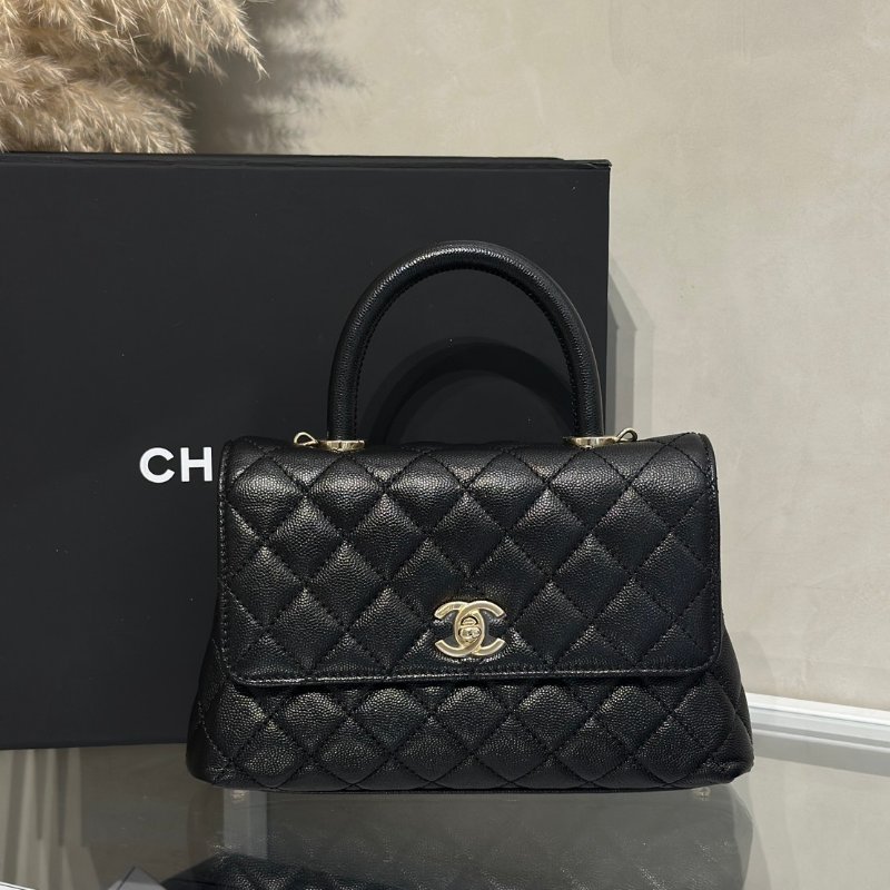 CHANEL Coco handle - 小號黑金-0