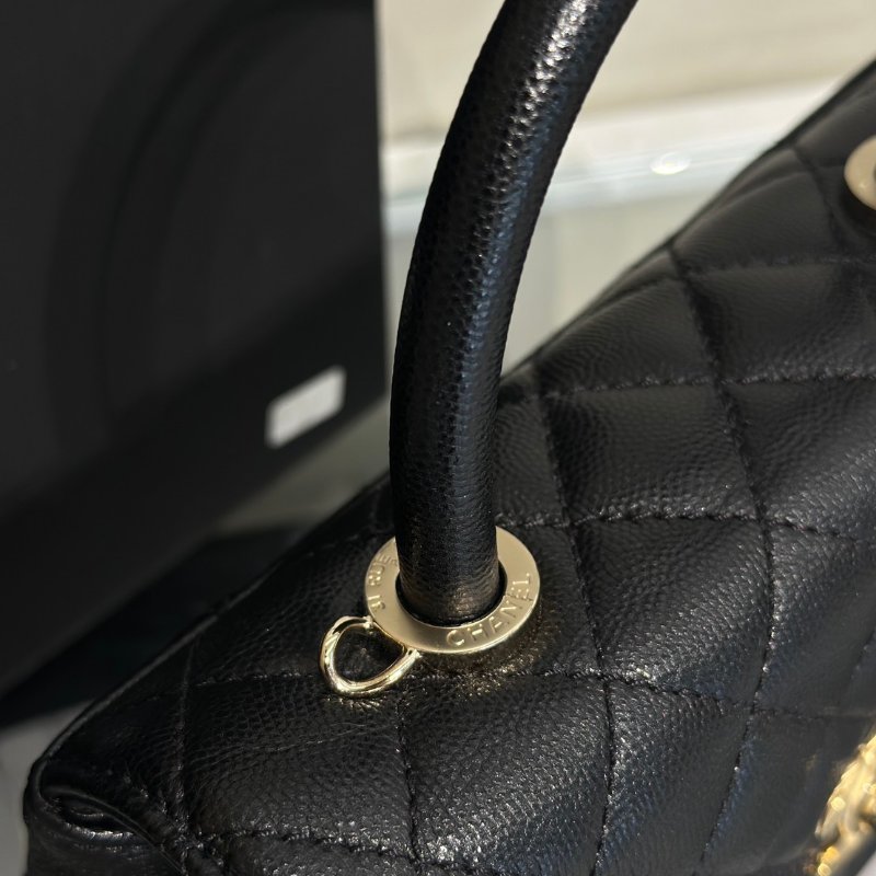 CHANEL Coco handle - 小號黑金-9