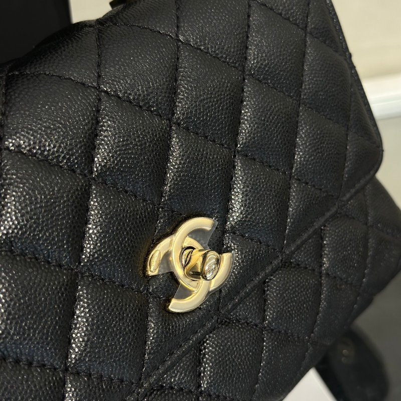 CHANEL Coco handle - 小號黑金-10