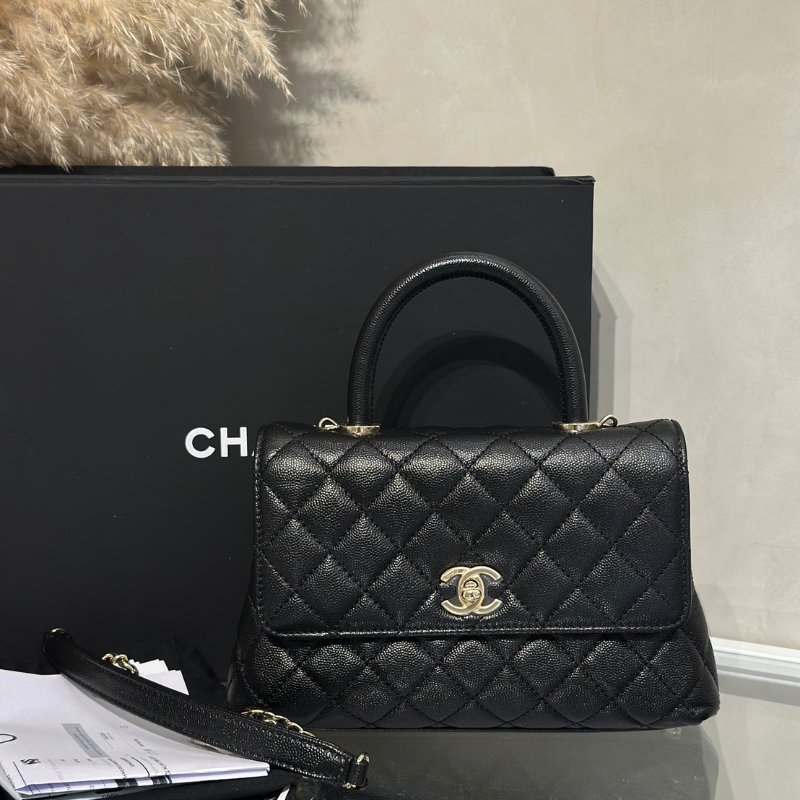 CHANEL Coco handle - 小號黑金-13