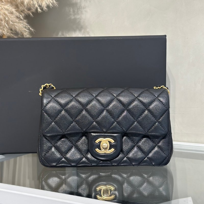 CHANEL 經典口蓋包 Mini CF20 - 金球黑金-0
