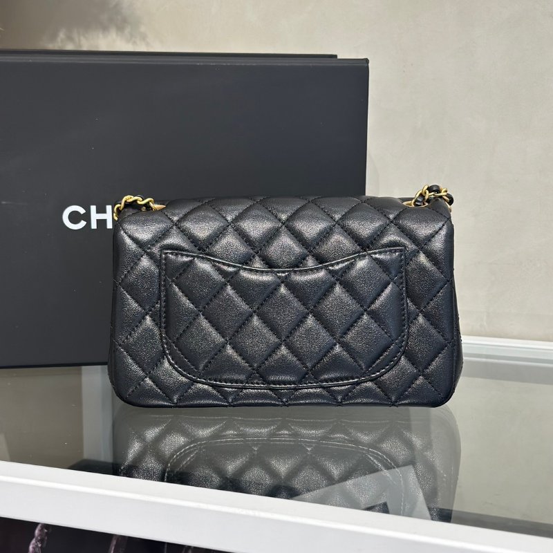 CHANEL 經典口蓋包 Mini CF20 - 金球黑金-4