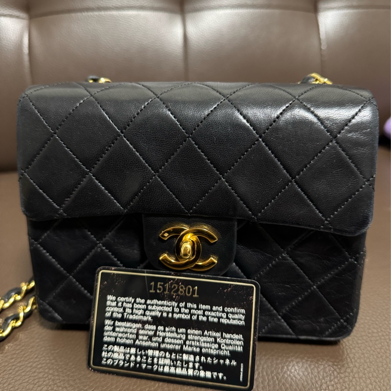 chanel vintage老香羊皮方胖17-10