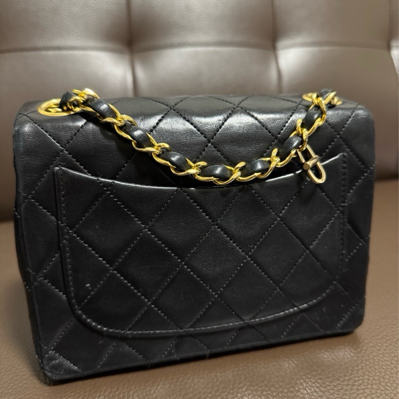 chanel vintage老香羊皮方胖17-12