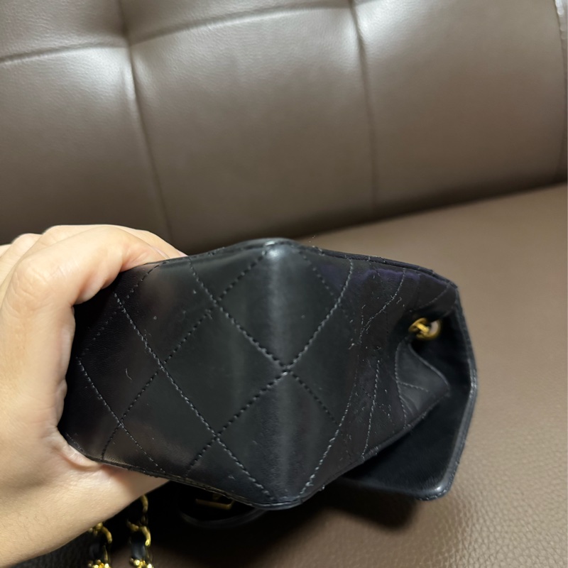 chanel vintage老香羊皮方胖17-13