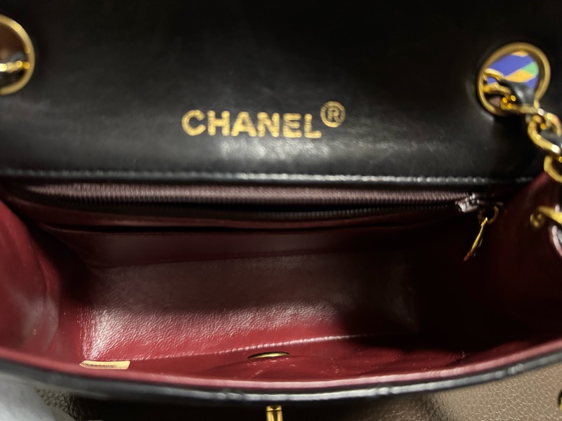 chanel vintage老香羊皮方胖17-18