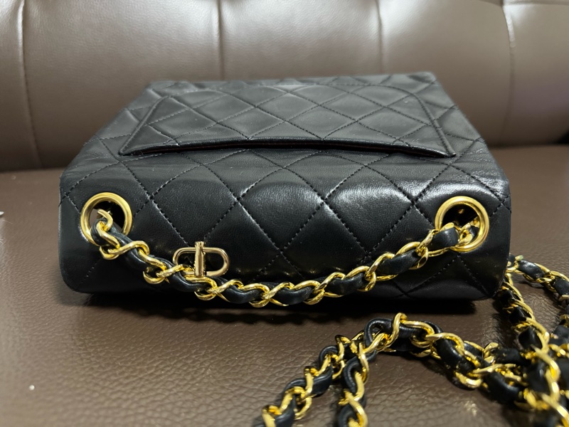 chanel vintage老香羊皮方胖17-20