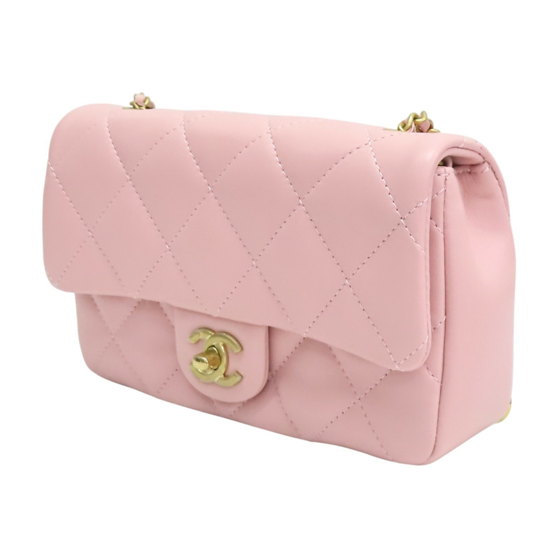 粉色 菱格紋 羊皮 coco 20cm 肩背包 A11778【CHANEL 香奈兒】 A11778-2
