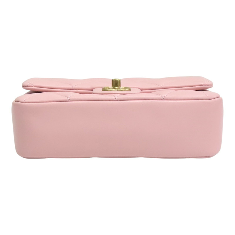 粉色 菱格紋 羊皮 coco 20cm 肩背包 A11778【CHANEL 香奈兒】 A11778-3