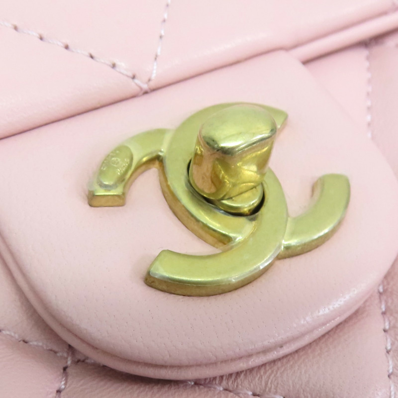 粉色 菱格紋 羊皮 coco 20cm 肩背包 A11778【CHANEL 香奈兒】 A11778-9