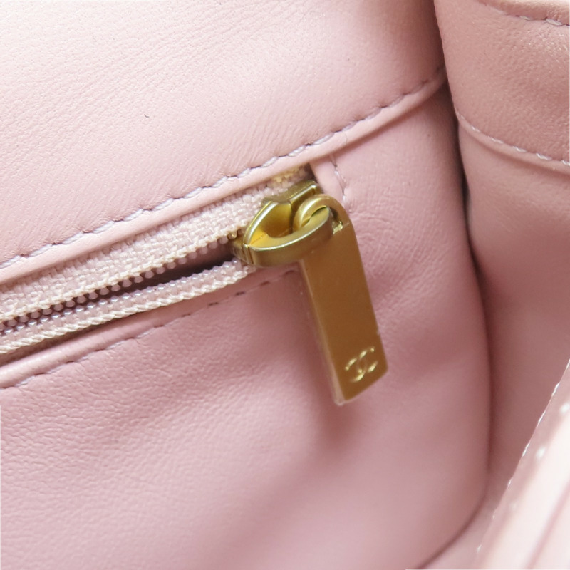 粉色 菱格紋 羊皮 coco 20cm 肩背包 A11778【CHANEL 香奈兒】 A11778-17