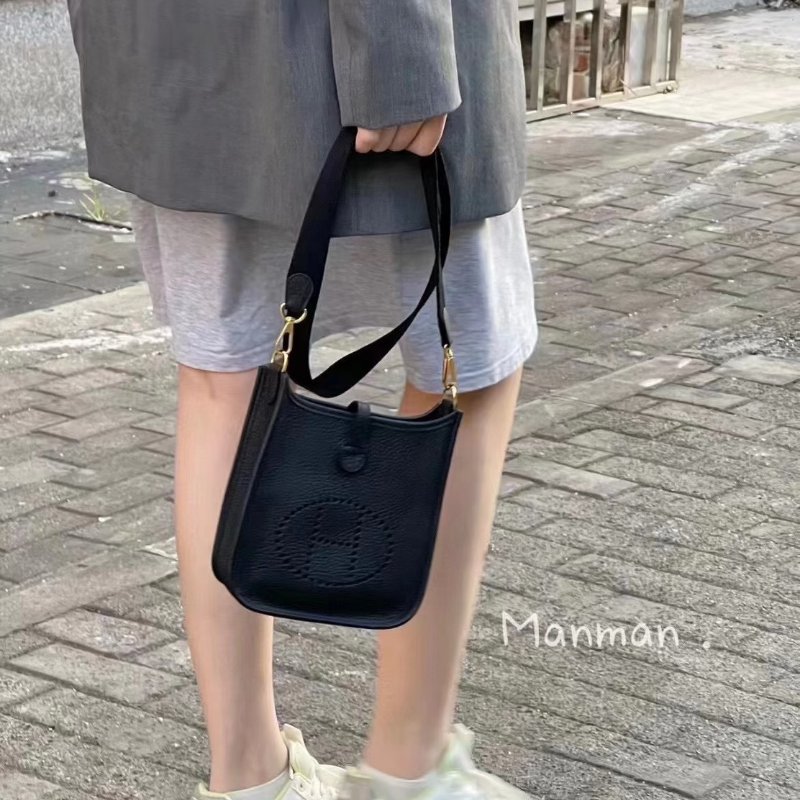 HERMES Mini evelyne - 黑金 W-12