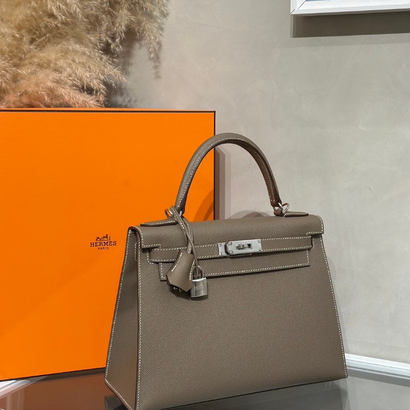 HERMES Kelly 28 - 大象灰銀 K-2