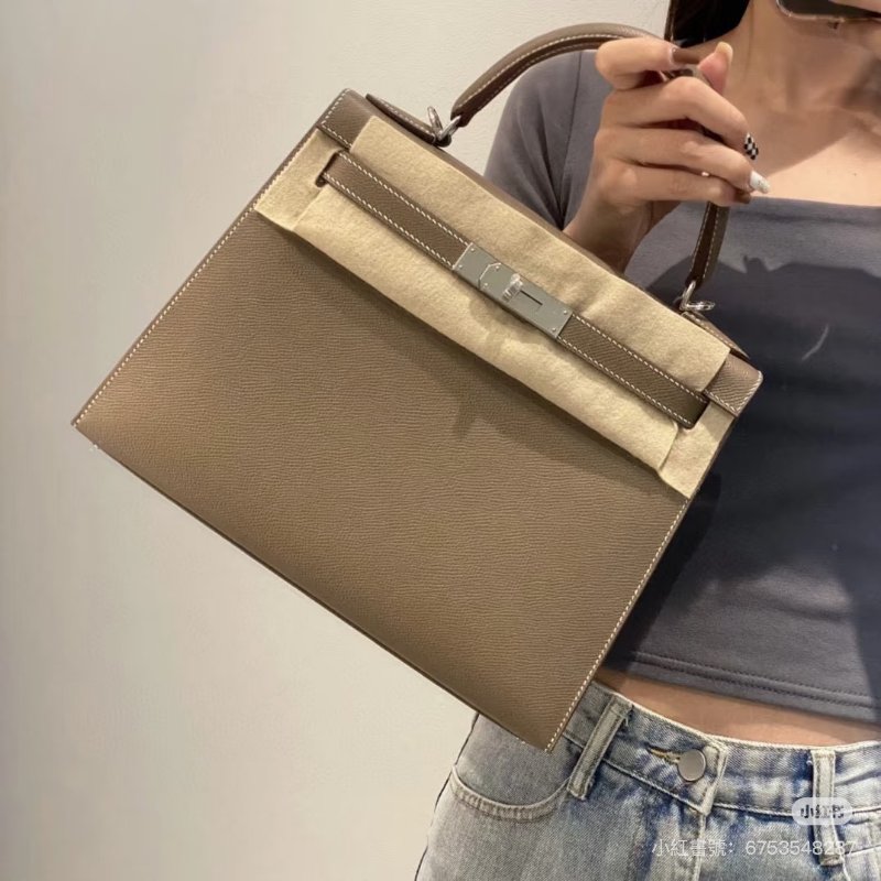 HERMES Kelly 28 - 大象灰銀 K-10