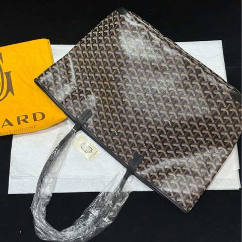 Goyard Aritos 黑色老花拉鍊tote包 帶拉鍊 中號MM尺寸約50*17*30 附件:塵袋。