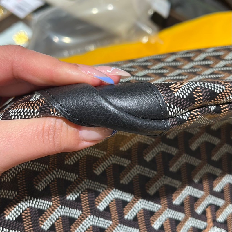 Goyard Aritos 黑色老花拉鍊tote包 帶拉鍊 中號MM尺寸約50*17*30 附件:塵袋。-3