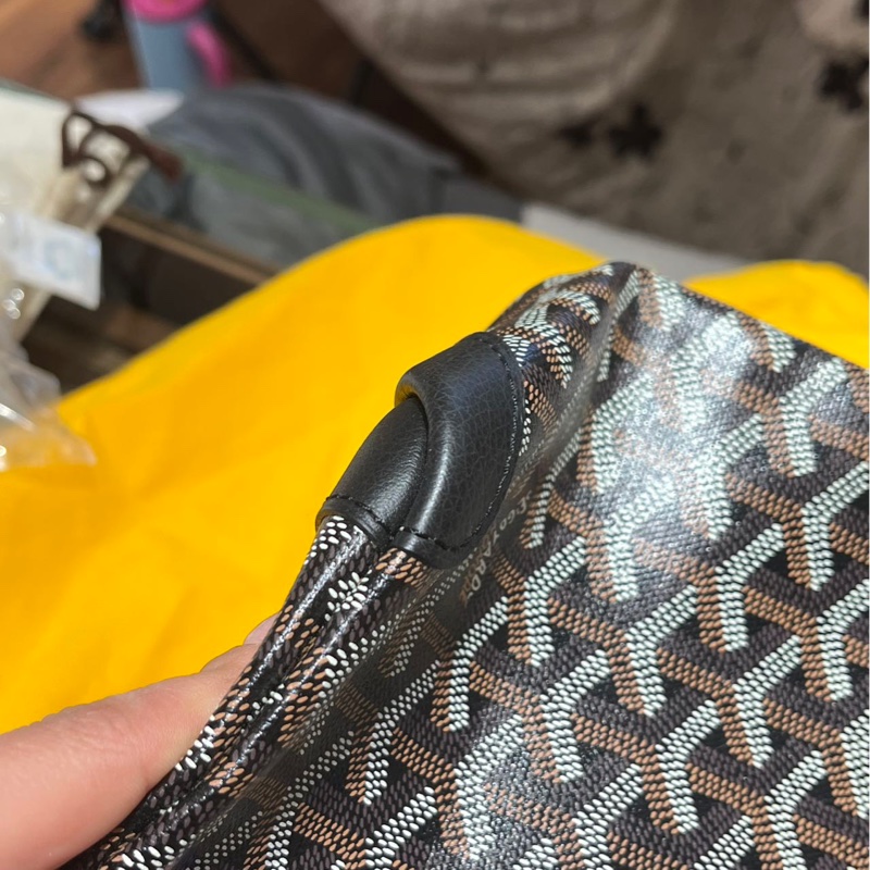 Goyard Aritos 黑色老花拉鍊tote包 帶拉鍊 中號MM尺寸約50*17*30 附件:塵袋。-6