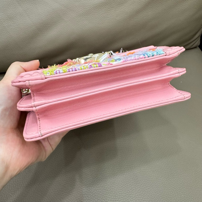 Chanel 香奈兒竪版leboy 粉色99新-4