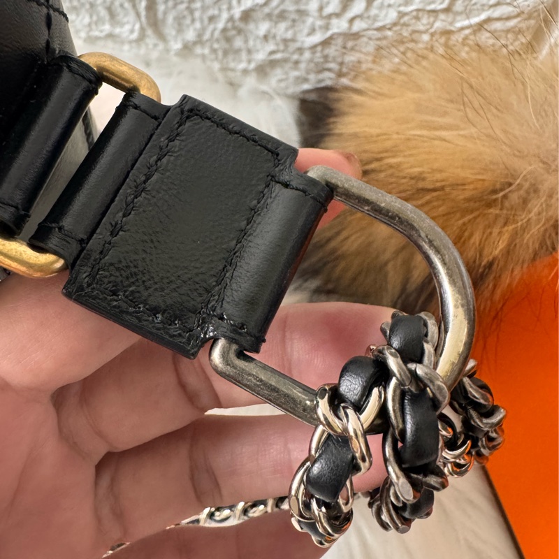 流浪包小仿舊小牛皮、光滑小牛皮、金色、銀色及鍍釘金屬-30