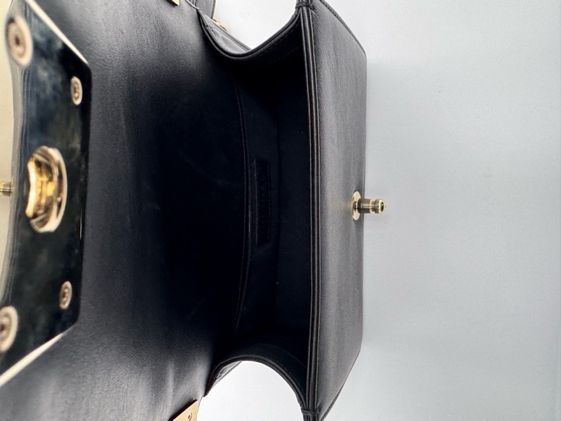 香奈兒/Chanel leboy 黑色 手提斜挎單肩包 牛皮 20.5×8.5×12-6