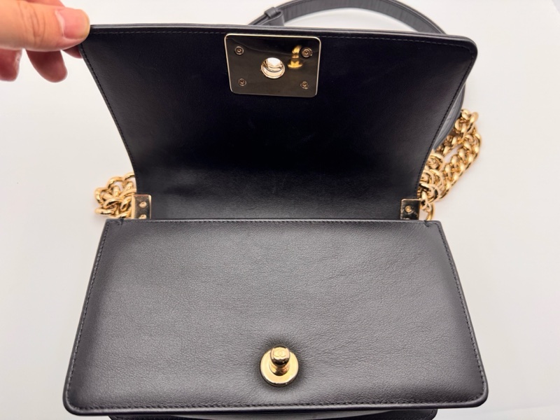 香奈兒/Chanel leboy 黑色 手提斜挎單肩包 牛皮 20.5×8.5×12-7