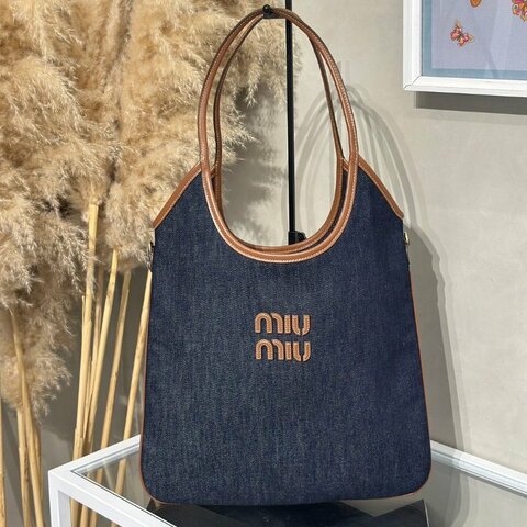 Miu Miu Ivy單寧托特包