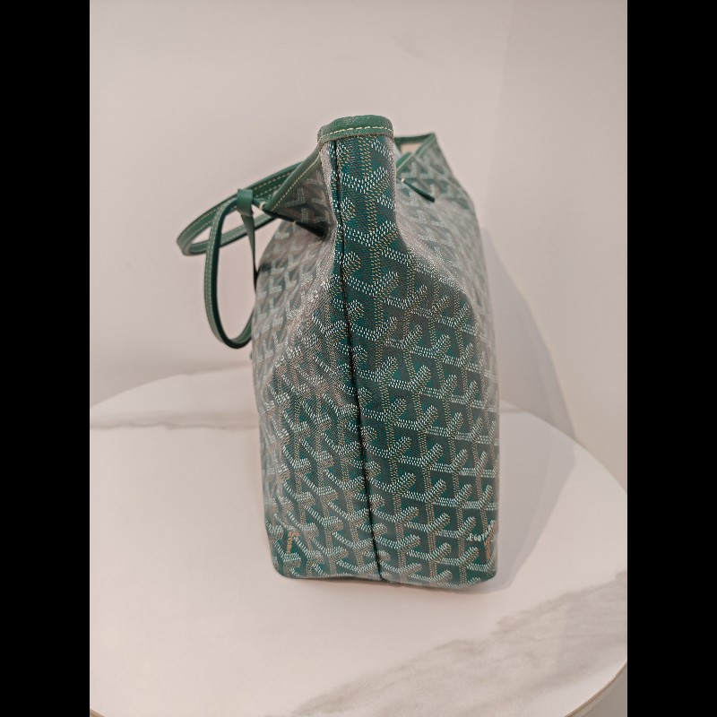 Goyard St Louis tote pm green-3