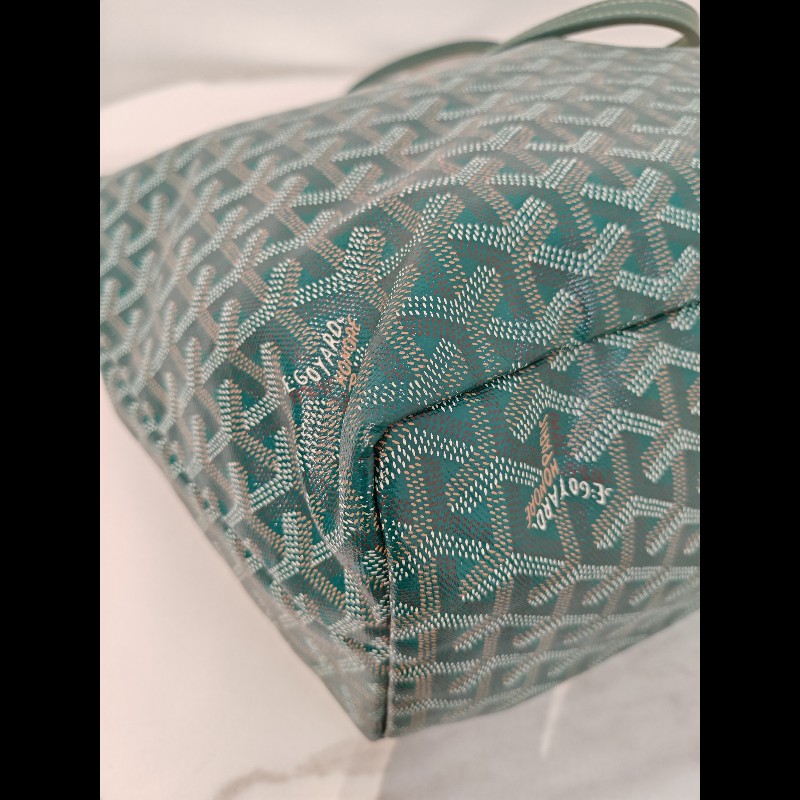 Goyard St Louis tote pm green-5